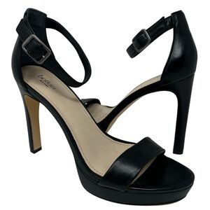 NEW Botkier Women's Willow Ankle Strap Dress Sandals Platform Heels Black 7.5